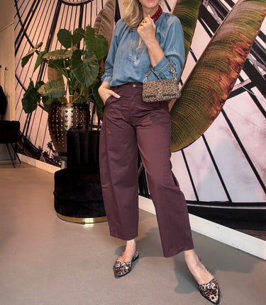 Pants ballon fit aubergine